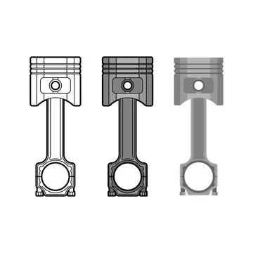Engine piston isolated sign. motorcycle pistons icon. Car workshop symbol Illustrazione stock
