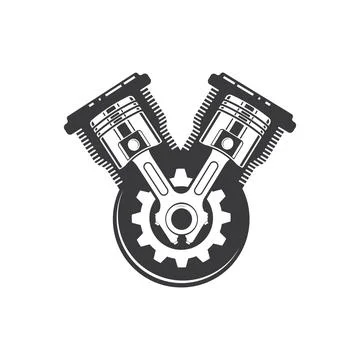 Engine piston vector icon illustration design Stock Illustration