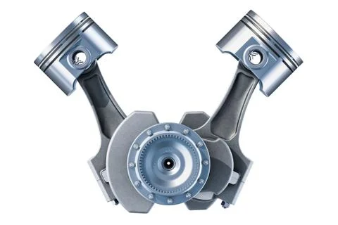 Engine pistons, 3D rendering Stock Illustration