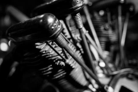 Engine pistons brown mono Stock Photos