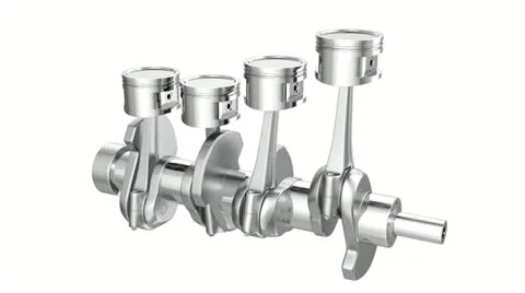 Engine pistons on a crankshaft Video stock 11491662