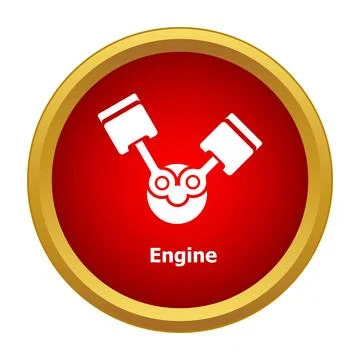 Engine pistons icon representing automotive power and mechanics Illustrazione stock