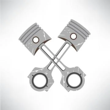 Engine pistons Stock Illustration