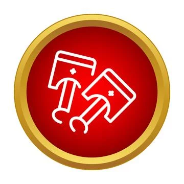 Engine pistons outline icon displaying automotive repairs Illustrazione stock