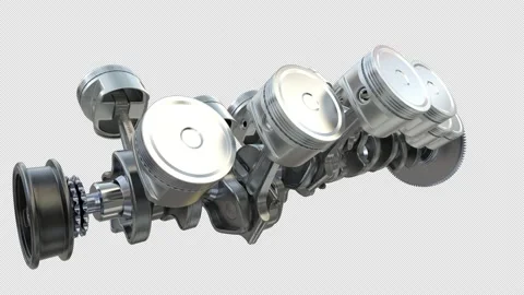Engine Pistons V12 Stock Footage 155192429