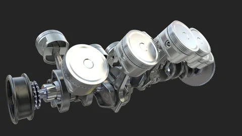 Engine Pistons V12 Stock Footage 155197925