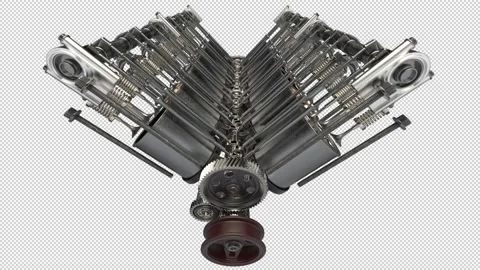 Engine Pistons V12 Stock Footage 156544506