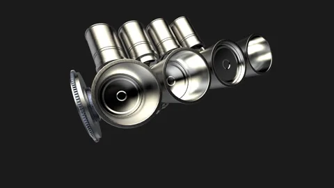 Engine Pistons V8 Stock Footage 148467660