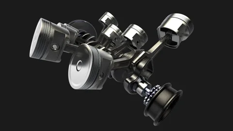 Engine Pistons V8 Stock Footage 148467702
