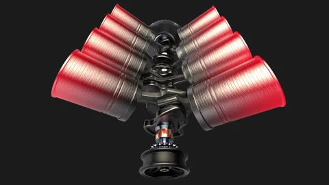 Engine Pistons V8 Stock Footage 148467830