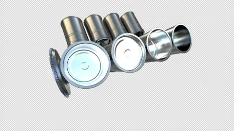 Engine Pistons V8 Stock Footage 148663101