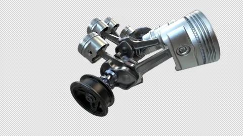 Engine Pistons V8 Stock Footage 148663136