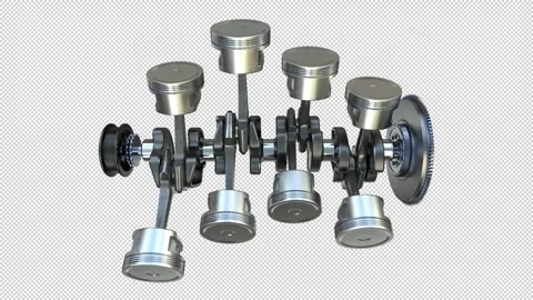 Engine Pistons V8 Stock Footage 148663159