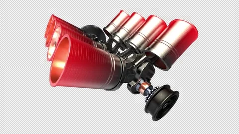 Engine Pistons V8 Stock Footage 148664316