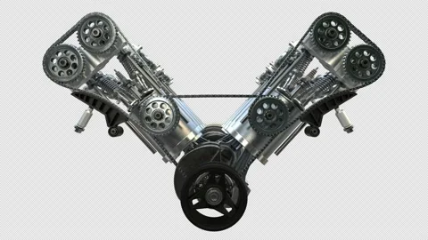 Engine Pistons V8 Stock Footage 149065987