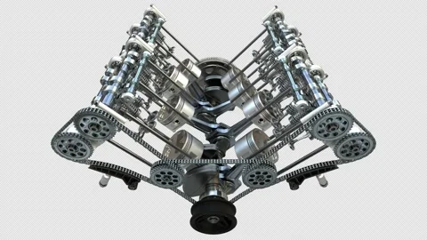 Engine Pistons V8 Stock Footage 149068487