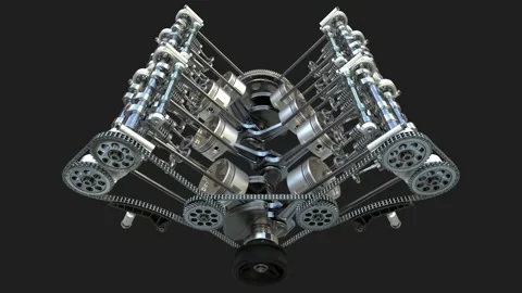 Engine Pistons V8 库存影片 149073917