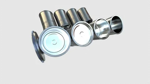 Engine Pistons V8 Stock Footage 149110387