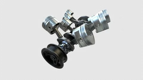Engine Pistons V8 Stock Footage 149110848