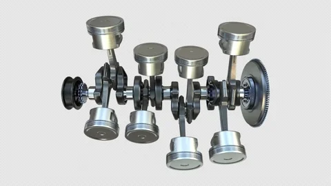 Engine Pistons V8 Stock Footage 149111330