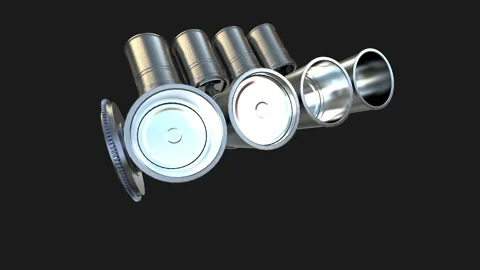Engine Pistons V8 Stock Footage 149112722