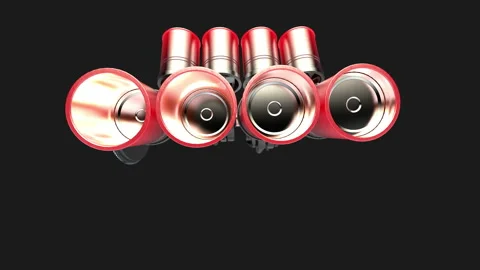 Engine Pistons V8 Stock Footage 149112818