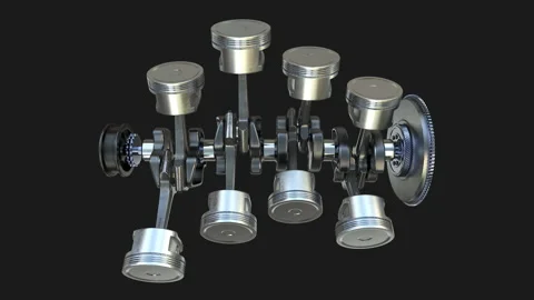 Engine Pistons V8 Stock Footage 149114954