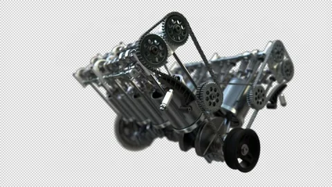 Engine Pistons V8 Stock Footage 155185821