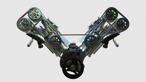 Engine Pistons V8 Stock Footage 155186126