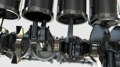 Engine Pistons V8 Stock Footage 155186173