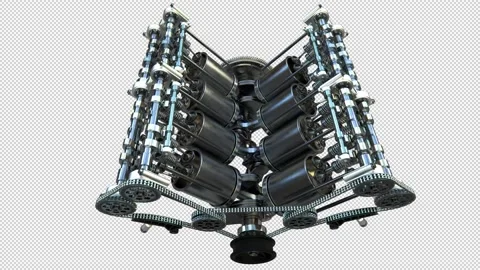 Engine Pistons V8 Stock Footage 155187442