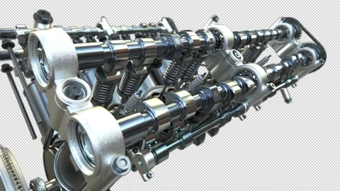 Engine Pistons V8 Stock Footage 155187476