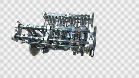 Engine Pistons V8 Stock Footage 155187543