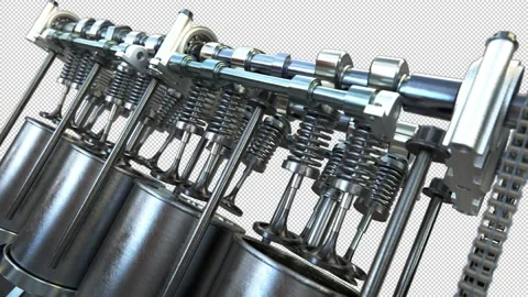 Engine Pistons V8 Stock Footage 155187560