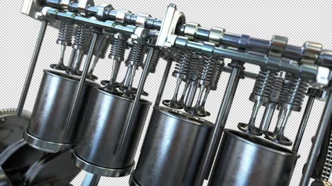 Engine Pistons V8 Stock Footage 155187873