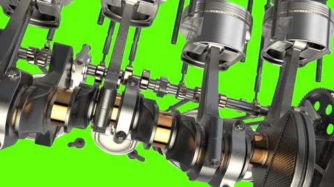 Engine Pistons V8 Stock Footage 156737062