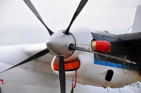 The engine of the plane Stock Photos