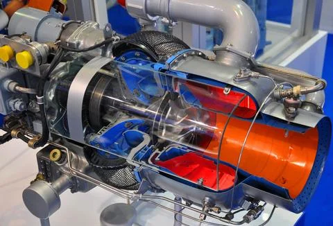 The engine of the plane Stock Photos