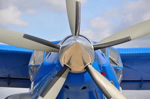 The engine of the plane Stock Photos