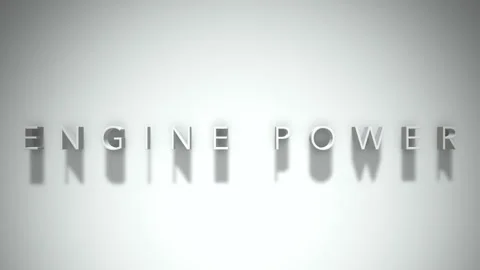 Engine power 3D title animation with shadows on a white background Stock Footage 297905560
