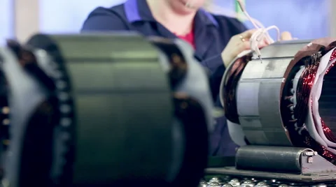 Engine production factory. Electric engine production process Video stock 60456712