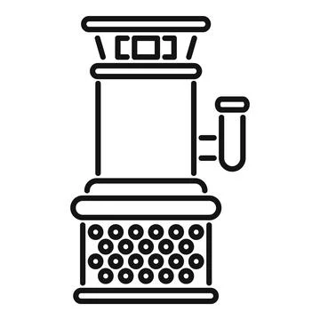 Engine pump icon outline vector. Motor system Stock Illustration