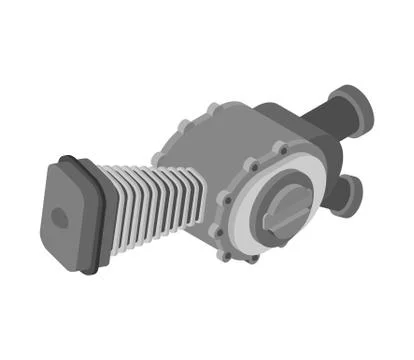 Engine racing Isometric. Motor motorcycle isolated. Vector illustration. Illustrazione stock