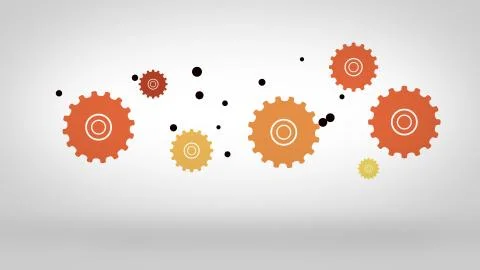 Engine repair concept. Creative background with gears turning inside a mechanism イラスト素材