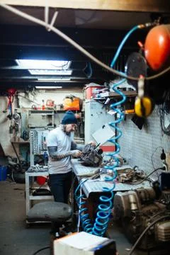 Engine repair Foto stock