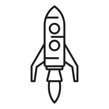 Engine rocket launch icon outline vector. Space start Stock Illustration