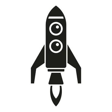 Engine rocket launch icon simple vector. Space start Stock Illustration