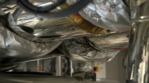 Engine room of a boat closing Stock Footage 62568669