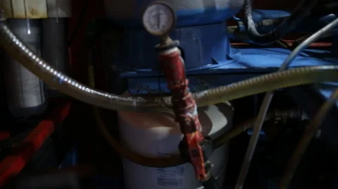 Engine room boat compressor Stock Footage 51991821