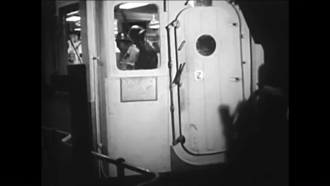 The engine room, hangar deck, and elevator platforms of the USS Forrestal are Stock Footage 89661845